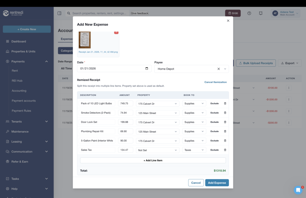 rentredi-accounting-receipt-itemization