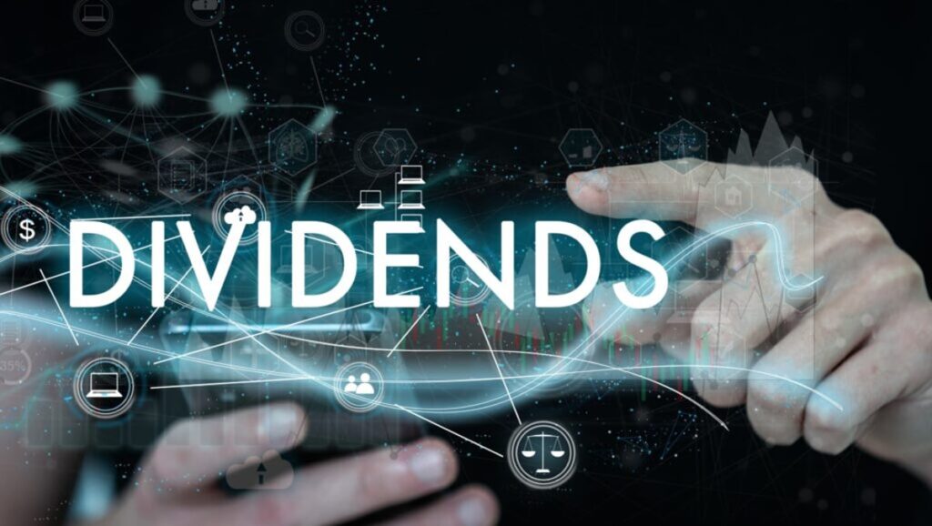 Businessman-Is-Selecting-Dividends-On-Th