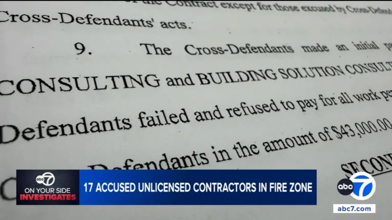 17 Unlicensed Contractors Charged in LA Fire Zone Crackdown