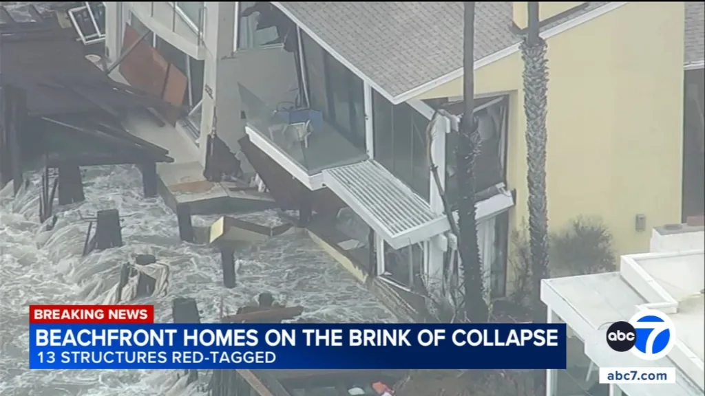 Tropical Storm Rachel's Destructive Waves Red-Tag 13 Long Beach Homes